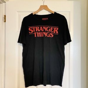 Stranger Things Black Graphic Tee Size M